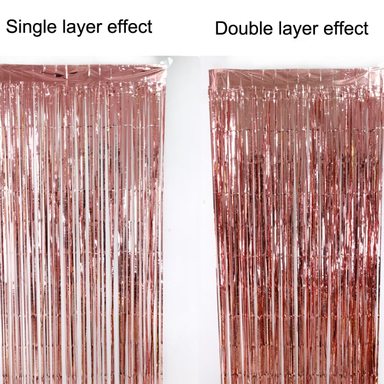 5 PCS 1 x 2m  Light Rain Silk Curtain Holiday Party Decoration Photo Background Wall Decoration