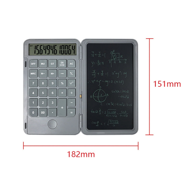 Rechargeable Writing Board Calculator Portable Multi-Function LCD Student Handwriting Board(Gray)