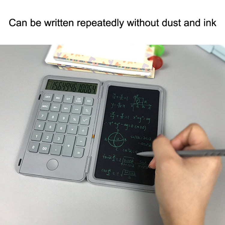 Rechargeable Writing Board Calculator Portable Multi-Function LCD Student Handwriting Board(Gray)
