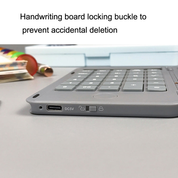 Rechargeable Writing Board Calculator Portable Multi-Function LCD Student Handwriting Board(Gray)