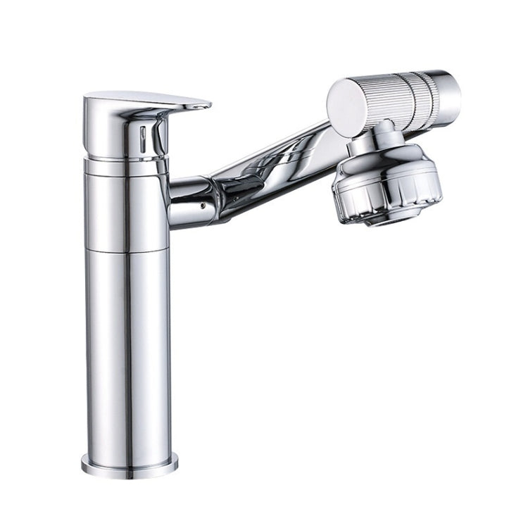 Universal Swivel Faucet Bathroom Hot & Cold Dual-Out Mode Faucet, Specification: Short HT-805065