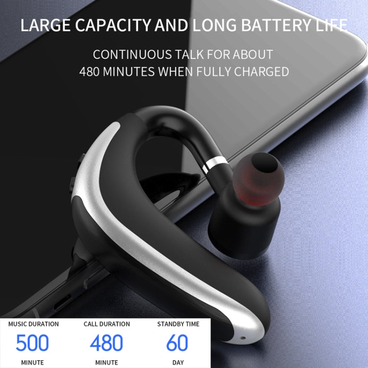 K20 Wireless Bluetooth Earphone 5.0 Car Ear-Mounted Headset Supports Long Standby & Battery Display & HD Call