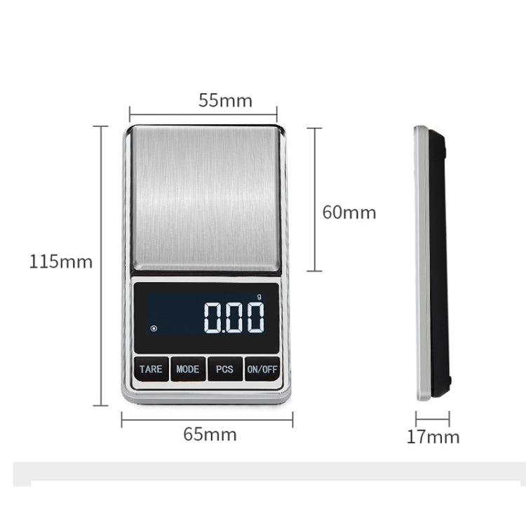 Kitchen Stainless Steel Mini Portable Scale High Precision Jewelry Scale Electronic Scale, Specification: 200g/0.01g