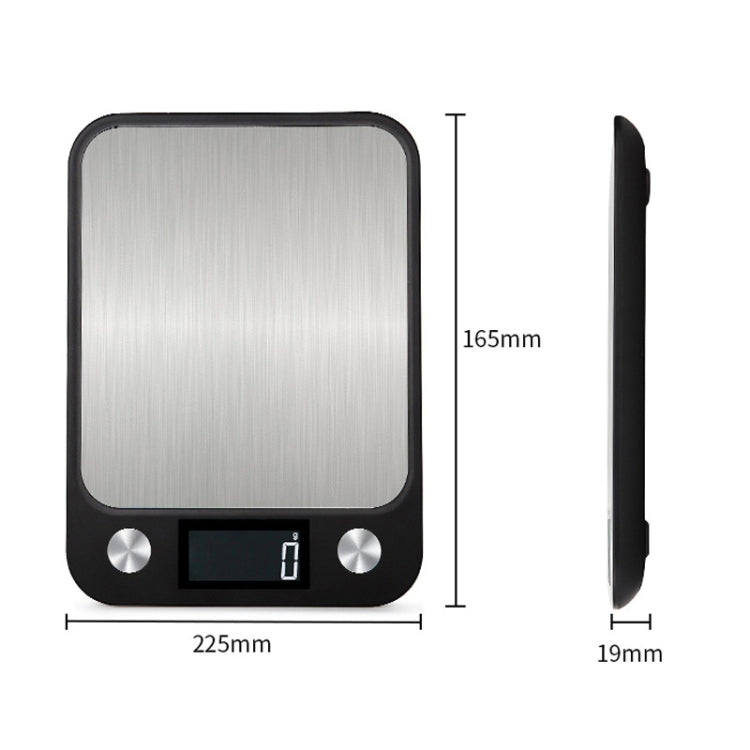 Small Kitchen Food Scale Stainless Steel Electronic Kitchen Scale 10kg/1g (Battery English Version White)