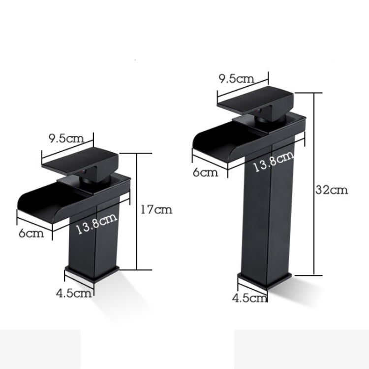 Bathroom Wide Mouth Faucet Square Sink Single Hole Basin Faucet, Specification: HT-81566 Wide-mouth Short Type