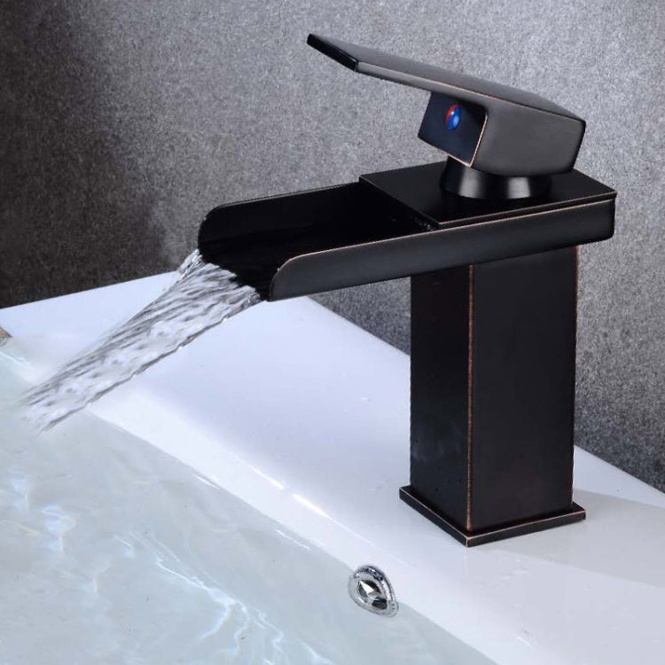 Bathroom Wide Mouth Faucet Square Sink Single Hole Basin Faucet, Specification: HT-Z6010 Short Type