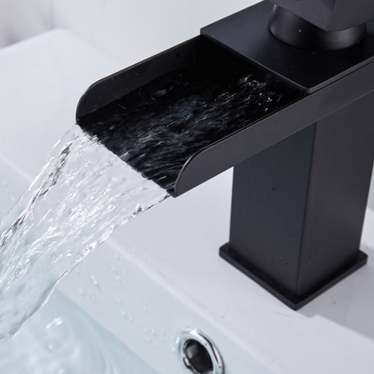 Bathroom Wide Mouth Faucet Square Sink Single Hole Basin Faucet, Specification: HT-Z6010 Short Type