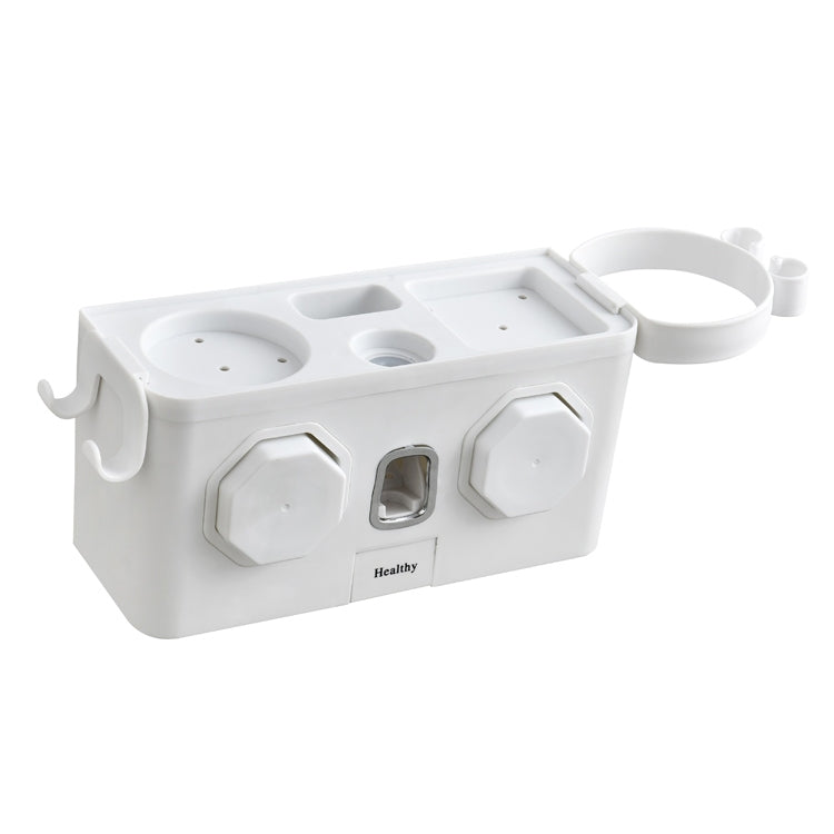 Household Bathroom Multifunctional Hair Dryer Rack Toothpaste Toothbrush Storage Box Free Perforation Wall-Mounted Rack