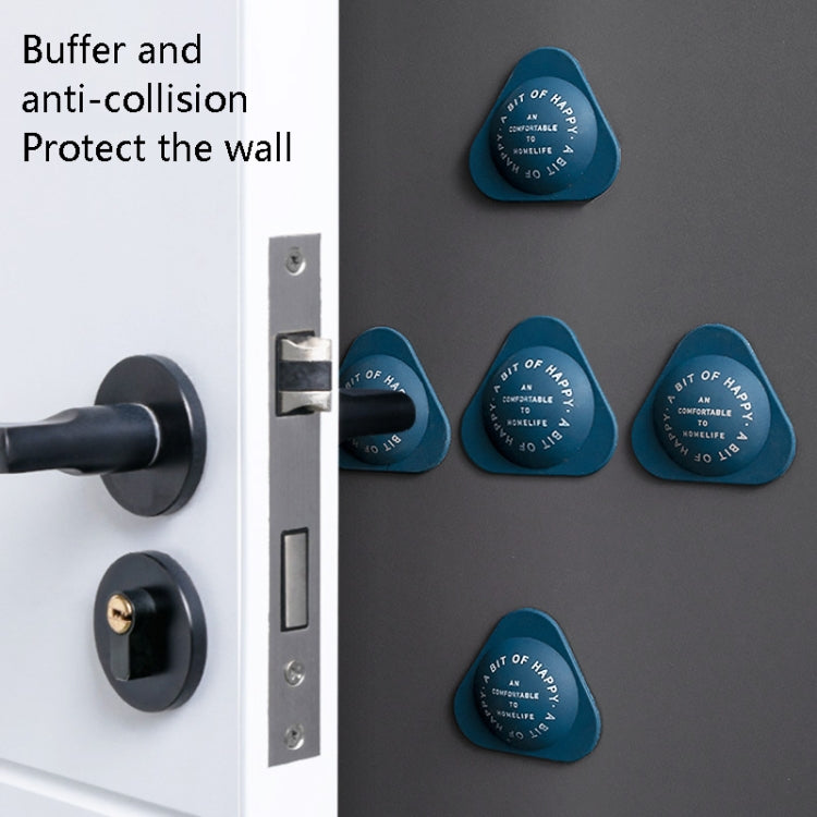 8 PCS / 2 Sets Silicone Anti-Collision Stickers For Household Door Handles Pad Doors Back Cabinet Doors Wall Stickers Refrigerator Anti-Collision Door Stickers