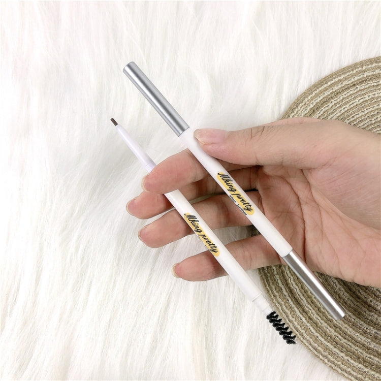 10 PCS Double Head Waterproof Automatic Rotating Beauty Eyebrow Pencil