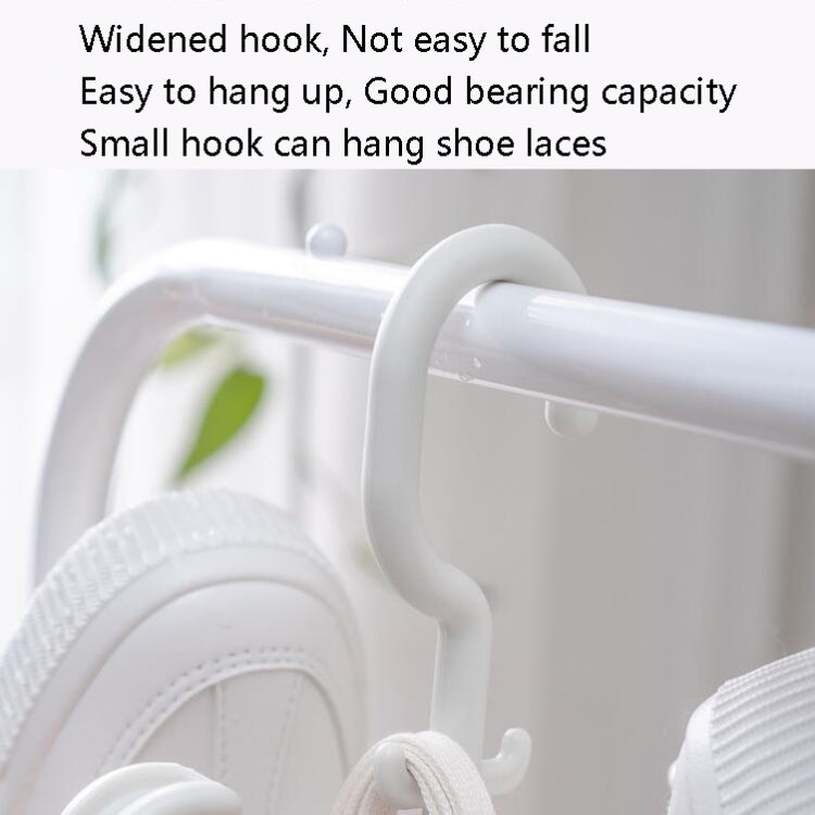 3 PCS Creative Windproof Double Hook Balcony Shoe Rack Multifunctional Hook For Hanging Shoes Drying Rack