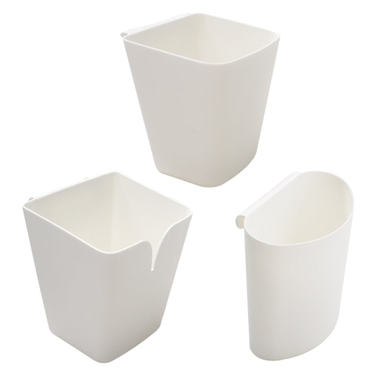 7 PCS Portable Hanging Bucket Kitchen Tableware Sundries Storage Plastic Box C Style(White)