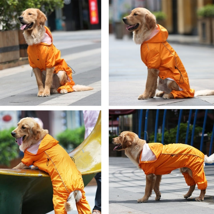 Medium & Large Dog Raincoats Pet Four-Legged Cloak Raincoat, Size: S