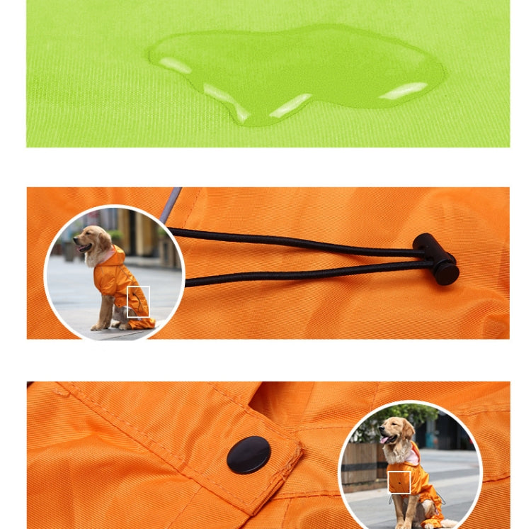 Medium & Large Dog Raincoats Pet Four-Legged Cloak Raincoat, Size: M