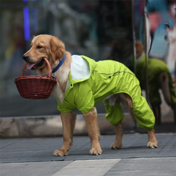 Medium & Large Dog Raincoats Pet Four-Legged Cloak Raincoat, Size: M