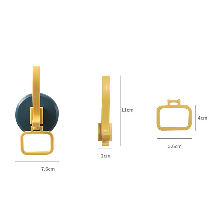 6 PCS Clothes Hooks Behind The Door Hanger Hooks Wall-Mounted Hanger Hooks(Blue Yellow)