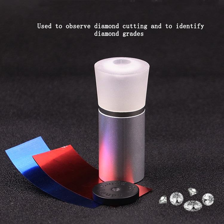 2 PCS Metal Cutting Mirror Jewelry Diamond Identification Tool 10 Times Magnifying Glass Diamond Instrument Diamond Ring Observer(Silver)