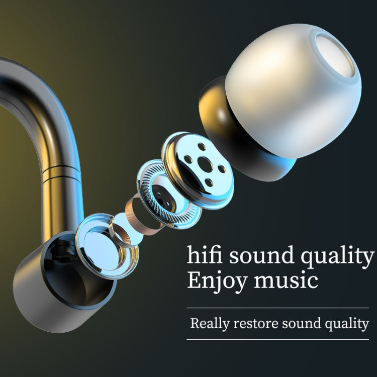 108 Bluetooth 5.0 Business Hanging Ear Type Rotating Universal Wireless Stereo Earphone