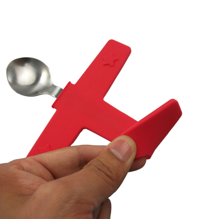 2 in 1 Aircraft Fork And Spoon Cutlery Children Silicone Portable Cutlery Set