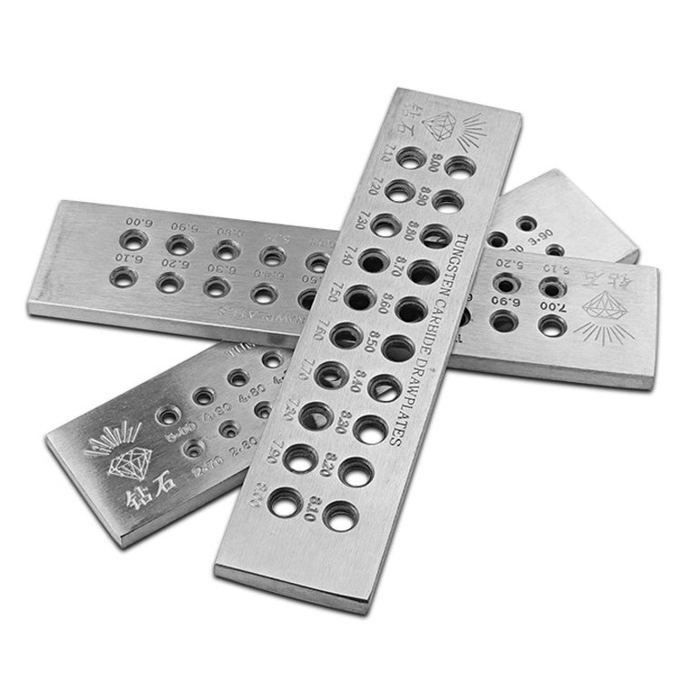 4 Rows 52 Holes 0.26-4.1mm Round Drawing Board Gold And Silver Drawing Board Semi-Circular Drawing Board Jewelry Tools