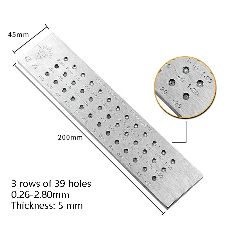 3 Rows 39 Holes 0.26-2.80mm Round Drawing Board Gold And Silver Drawing Board Semi-Circular Drawing Board Jewelry Tools