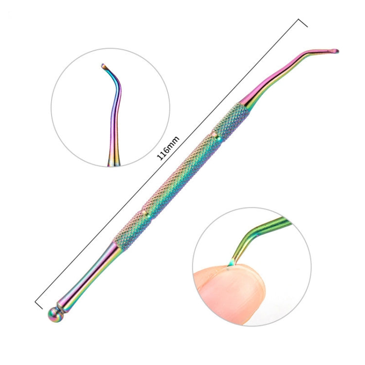 11 in 1 Color Titanium Stainless Steel Nail Steel Push Nail File