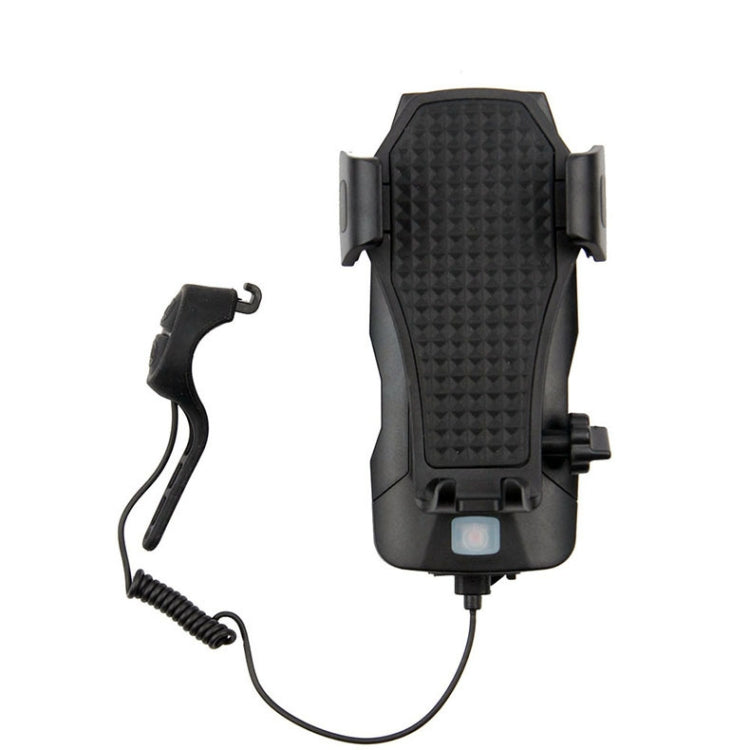 500LM Bicycle Light Mobile Phone Holder Multi-Function Riding Front Light With Horn 4000 mAh (Black)