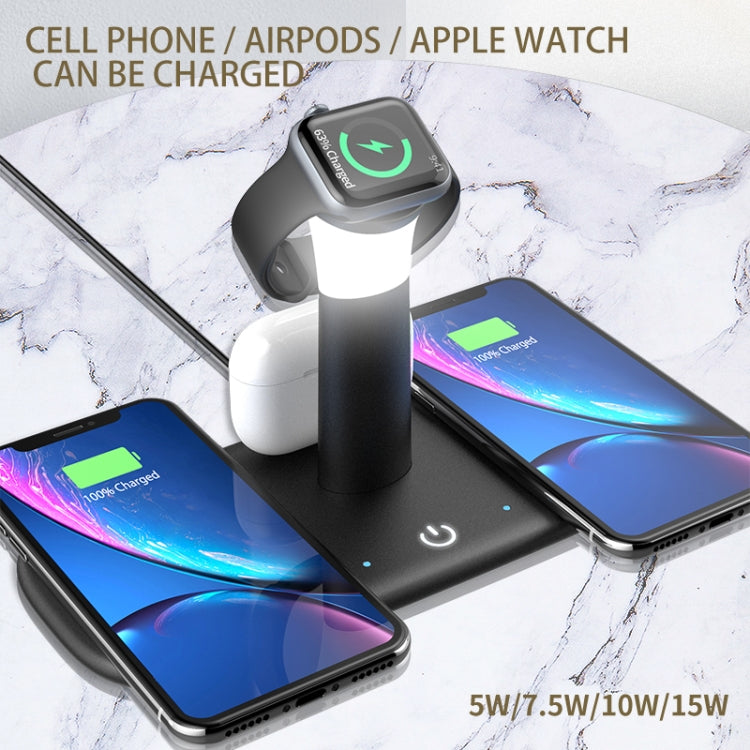 LH5 Five-In-One Multi-Function Wireless Charger with Night Light  For IPhone / Apple Watch / AirPods