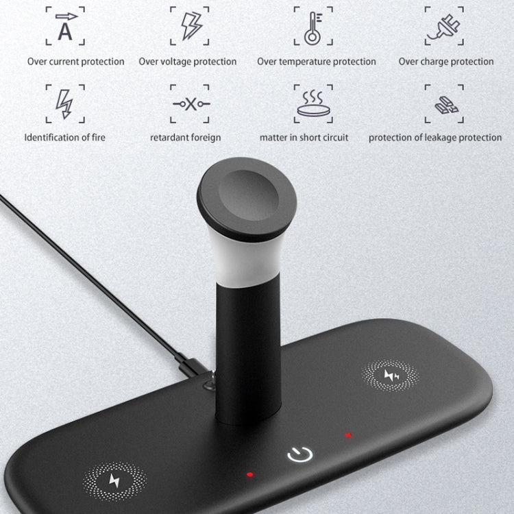 LH5 Five-In-One Multi-Function Wireless Charger with Night Light  For IPhone / Apple Watch / AirPods