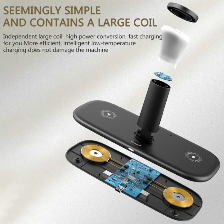 LH5 Five-In-One Multi-Function Wireless Charger with Night Light  For IPhone / Apple Watch / AirPods
