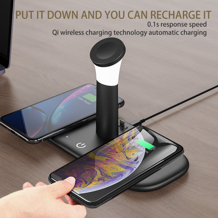 LH5 Five-In-One Multi-Function Wireless Charger with Night Light  For IPhone / Apple Watch / AirPods