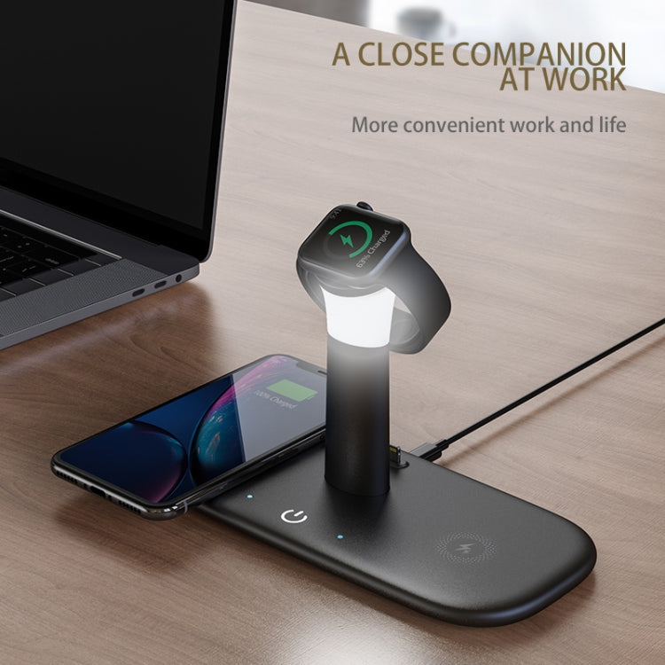 LH5 Five-In-One Multi-Function Wireless Charger with Night Light  For IPhone / Apple Watch / AirPods