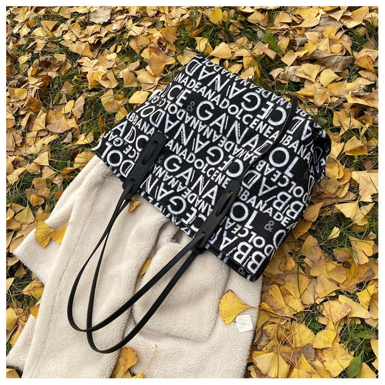 2578MDD Autumn And Winter Fashion Printed Female Bag Large Capacity Single Shoulder Bag