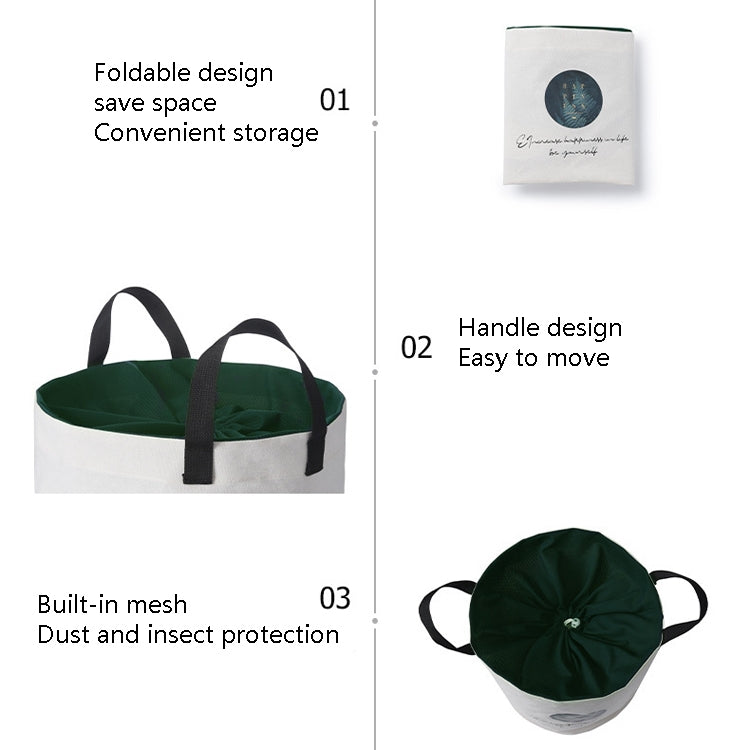 Foldable Laundry Basket Household Toys Storage Basket Drawstring With Lid Laundry Basket , Style: Round