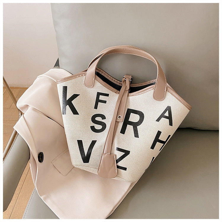 8891XBM Fashion High Capacity Canvas Bag Portable Bucket Bag