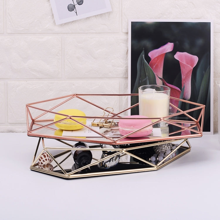 Wrought Iron Creative Three-Dimensional Desktop Jewelry Storage Tray Minimalist Cosmetics Tray Decorative Ornaments