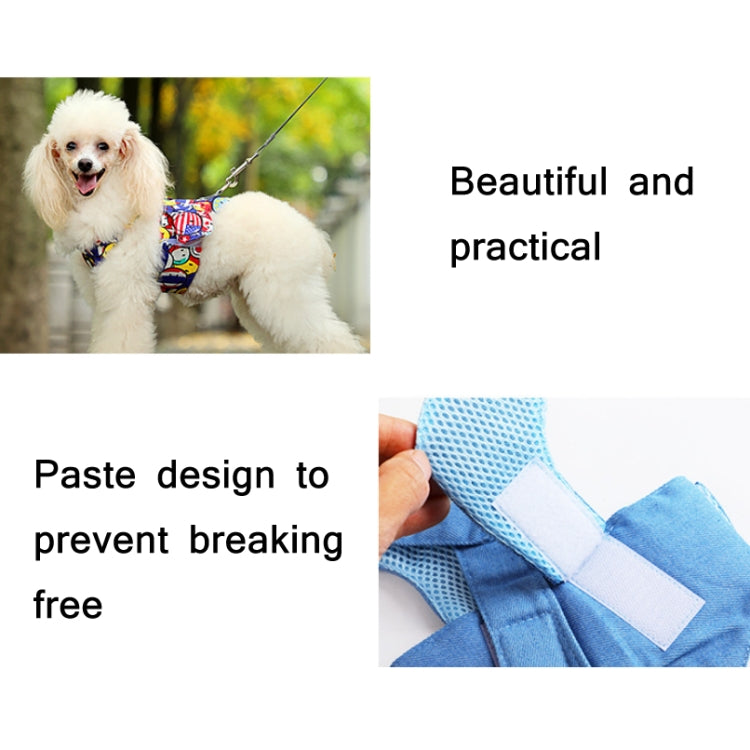 Anti-Leakage Breathable Small Dog Chest Harness Traction Rope, Size: S