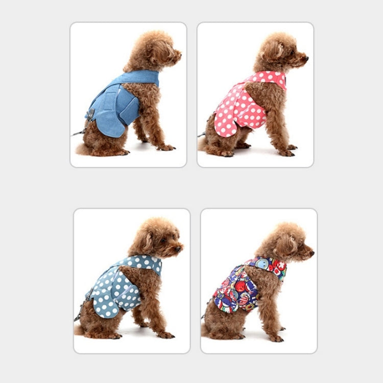 Anti-Leakage Breathable Small Dog Chest Harness Traction Rope, Size: M