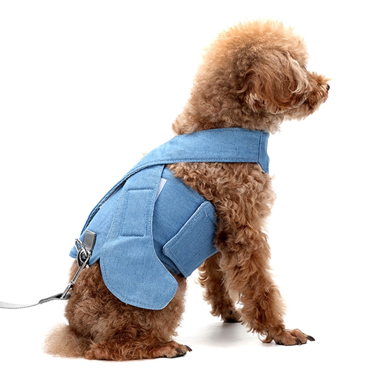Anti-Leakage Breathable Small Dog Chest Harness Traction Rope, Size: L