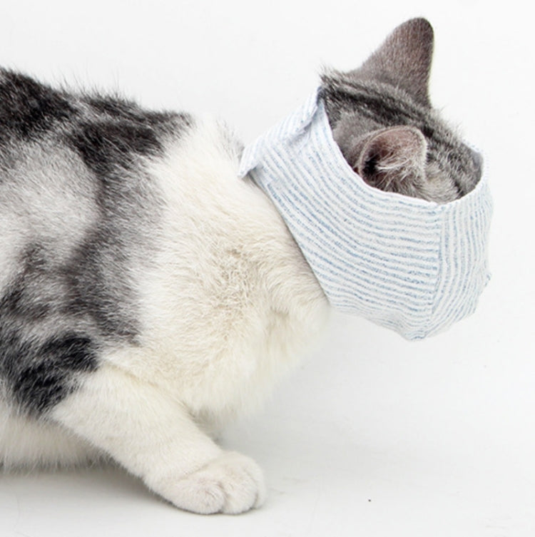 Cat Face Mask Pet Anti-Bite Anti-Licking Reathable Face Mask, Specification: S