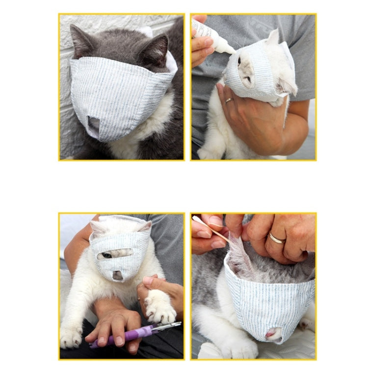 Cat Face Mask Pet Anti-Bite Anti-Licking Reathable Face Mask, Specification: S