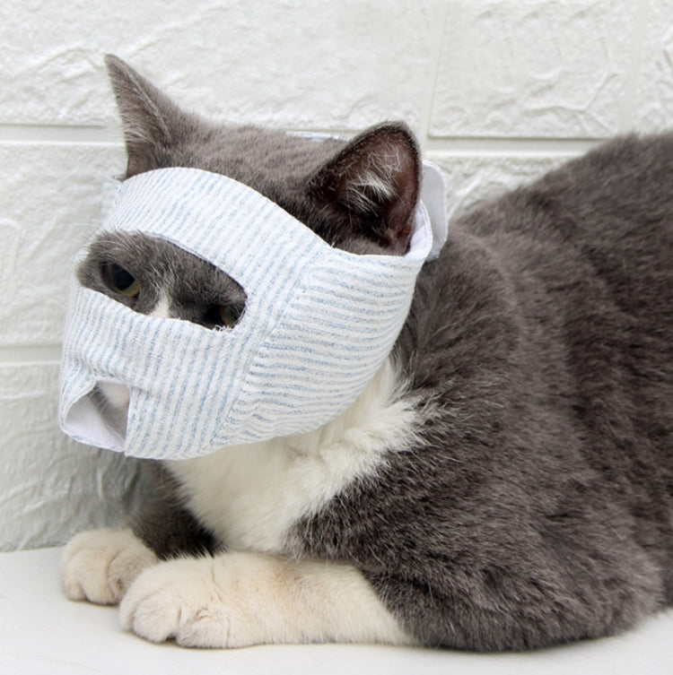 Cat Face Mask Pet Anti-Bite Anti-Licking Reathable Face Mask, Specification: M