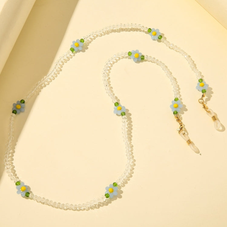 2 PCS Mask Anti-Lost Beads Hanging Chain Fashion Crystal Beads Small Flower Glasses Chain