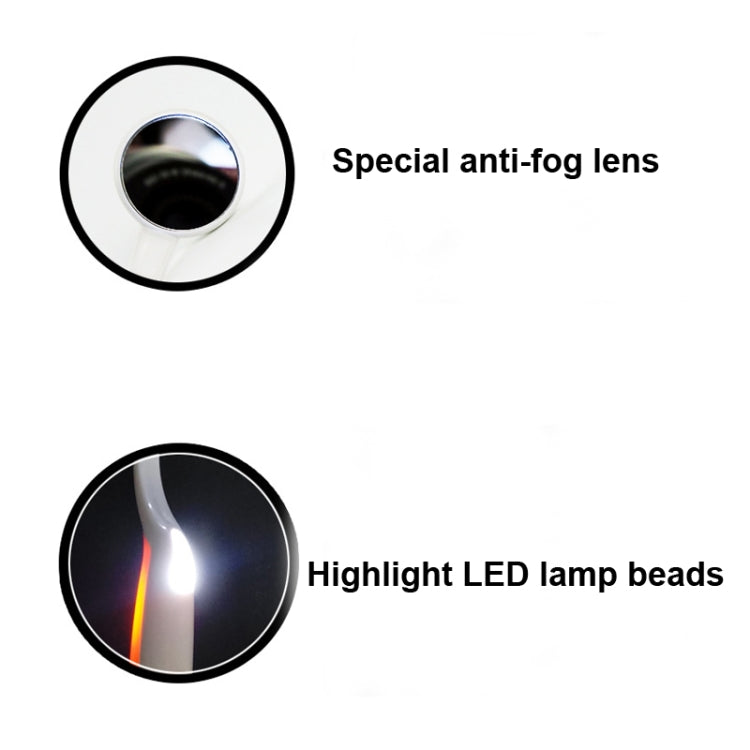 3 PCS Dental Mirror Dental Endoscope With Light HD Anti-Fog Dental Inspection Tool,Random Color Delivery