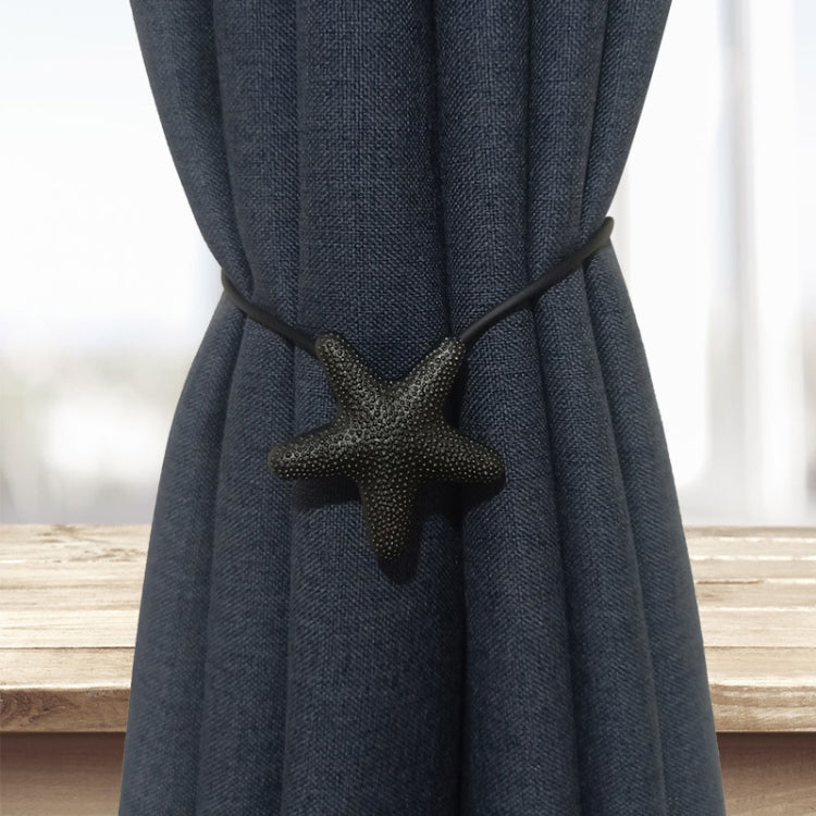 F022 2 PCS Simple Metal Curtain Straps Without Perforation Curtain Magnetic Buckle