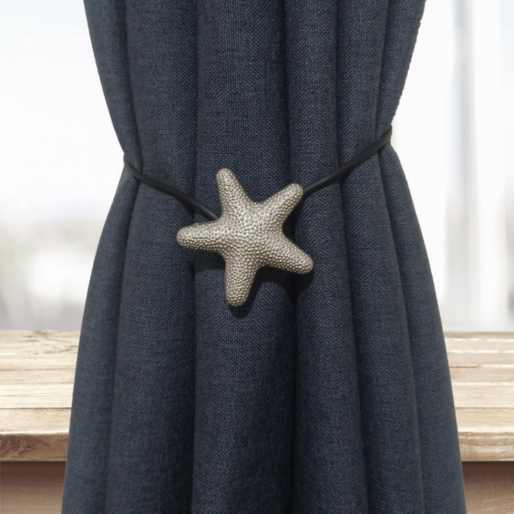F022 2 PCS Simple Metal Curtain Straps Without Perforation Curtain Magnetic Buckle