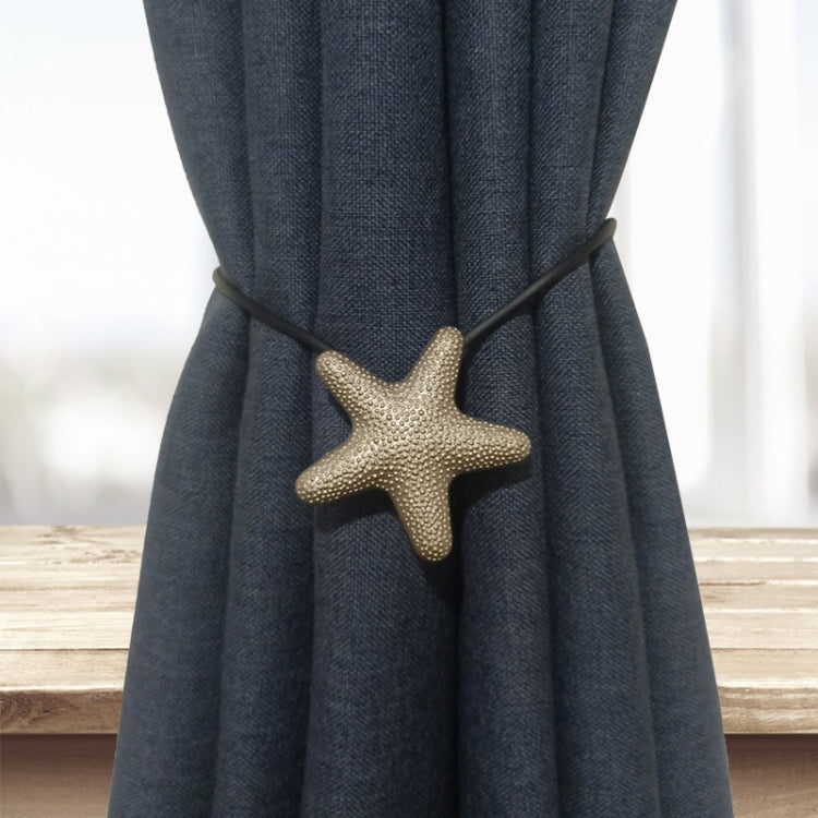 F022 2 PCS Simple Metal Curtain Straps Without Perforation Curtain Magnetic Buckle