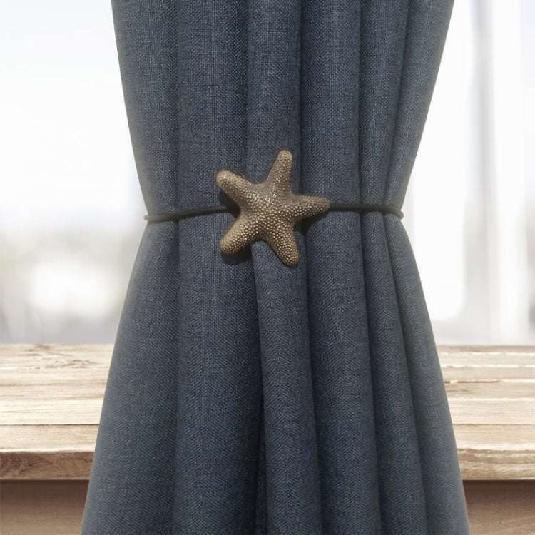 F022 2 PCS Simple Metal Curtain Straps Without Perforation Curtain Magnetic Buckle