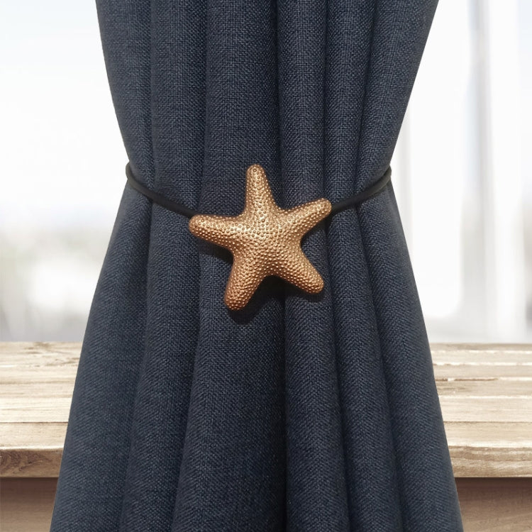 F022 2 PCS Simple Metal Curtain Straps Without Perforation Curtain Magnetic Buckle