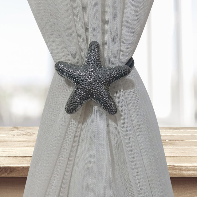 F022 2 PCS Simple Metal Curtain Straps Without Perforation Curtain Magnetic Buckle